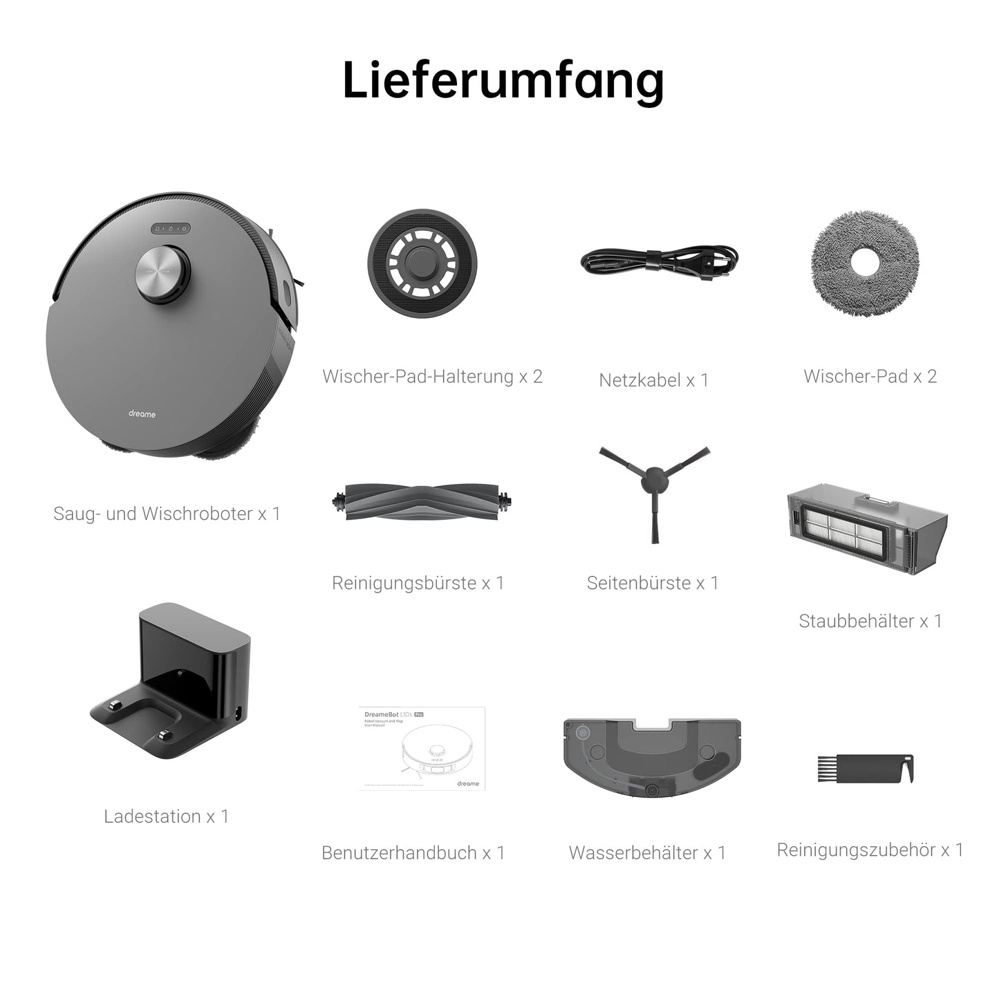 Dreame L10s Pro Saugroboter 5300Pa, Wischfunktion