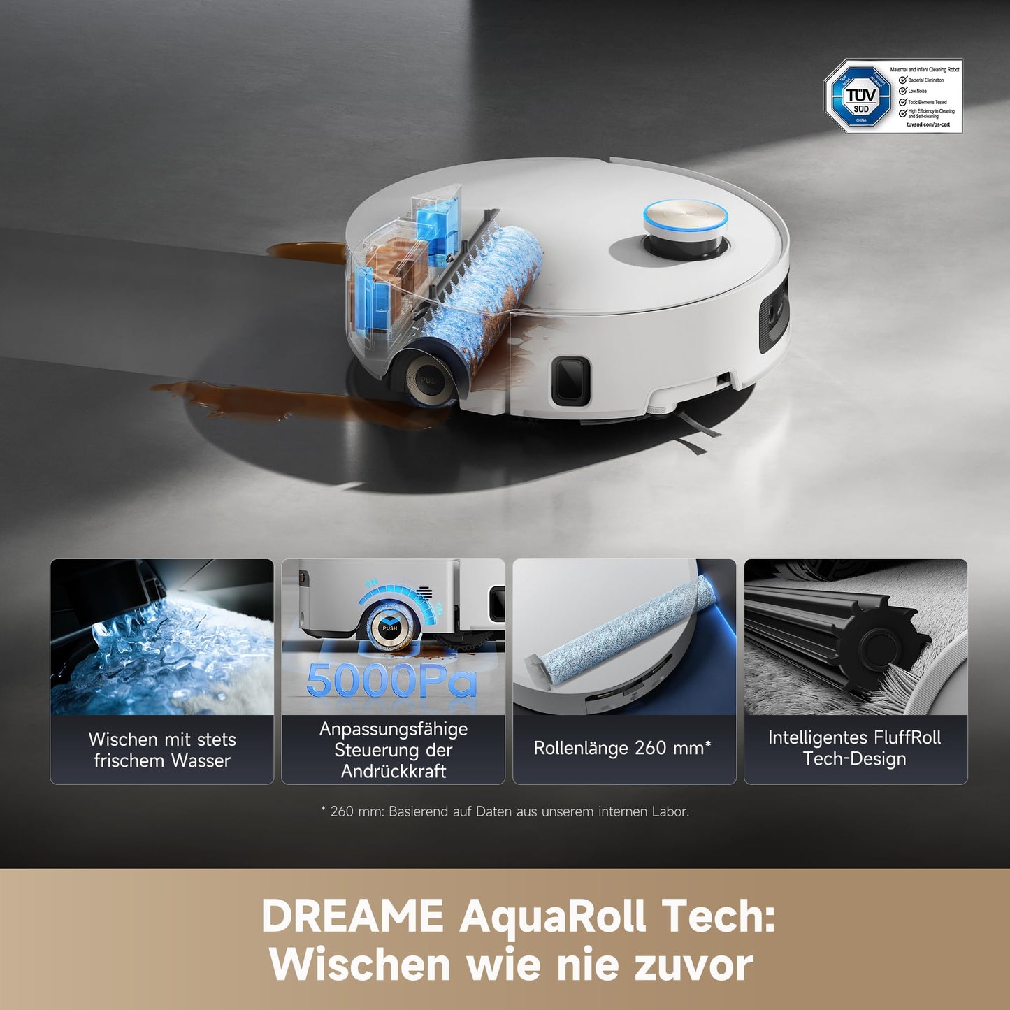 Dreame Aqua10 Ultra Roller Complete Saugroboter 30000Pa, Wischfunktion