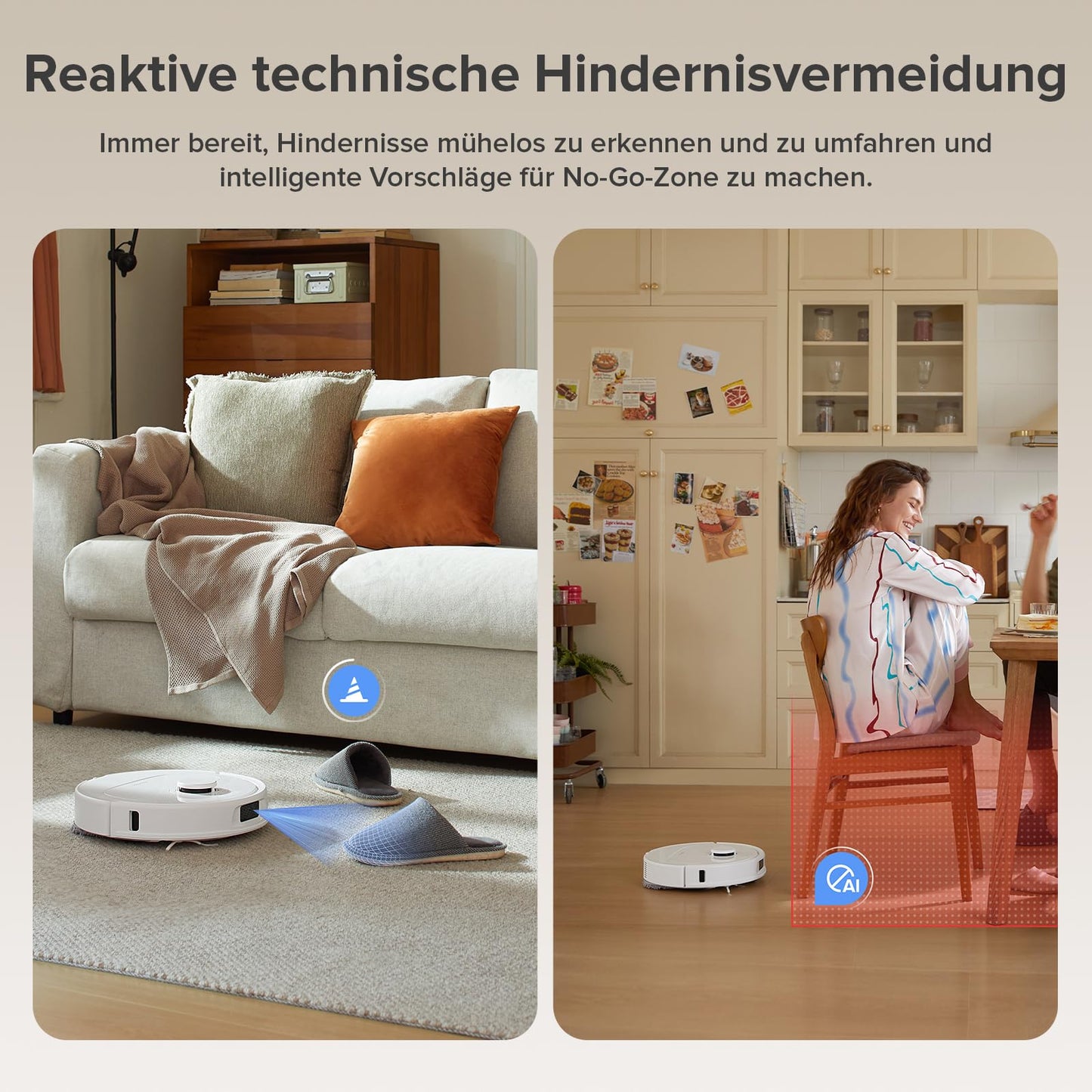 Roborock Qrevo Saugroboter 8000Pa, Wischfunktion, Dock, Weiß